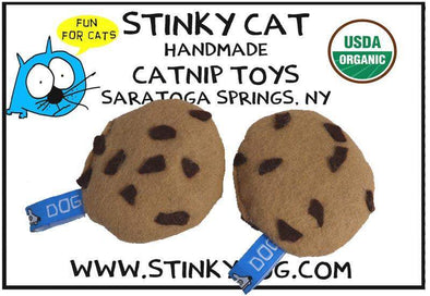 Stinky Dog - Two Pack Chocolate Chip Cookies | Catnip Toy