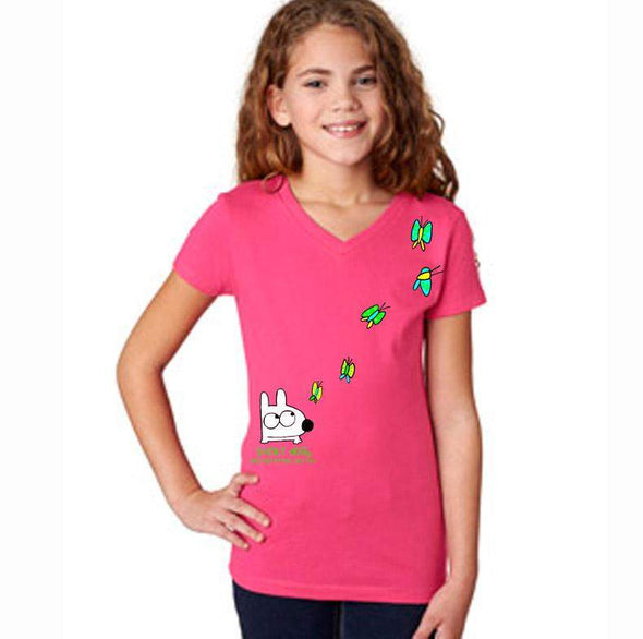 Stinky Dog Girl's Butterfly T-Shirt