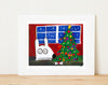 Merry Stinky Christmas matted print