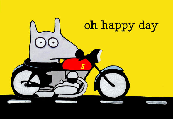 Stinky Dog greeting card- Friendship | Motorcycle