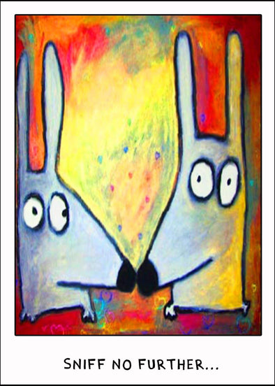 Stinky Dog greeting card- Romantic | Sniff