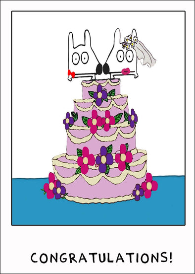 Stinky Dog greeting card- Wedding | Cake