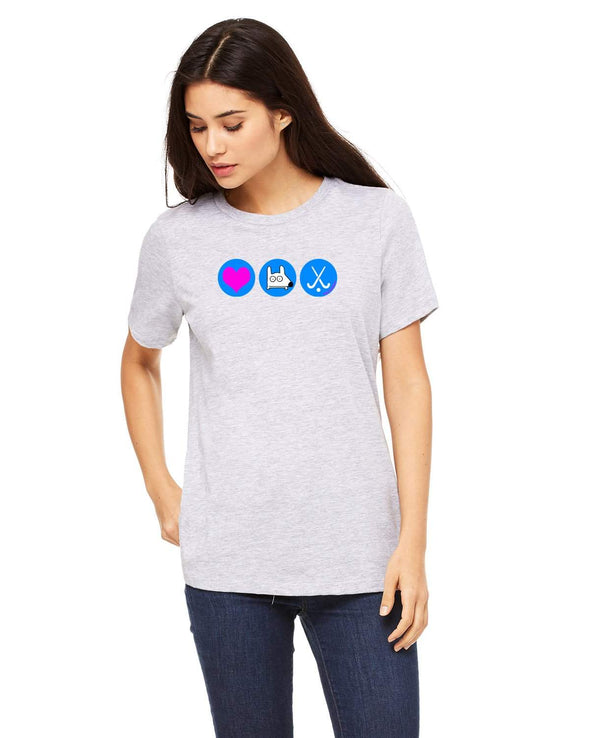 Stinky Dog women's t-shirt-Field Hockey T-Shirt