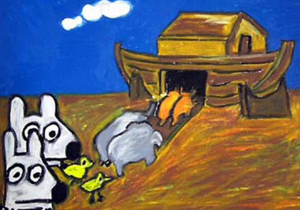 Stinky Dog-Original Art | Stinky On the Ark