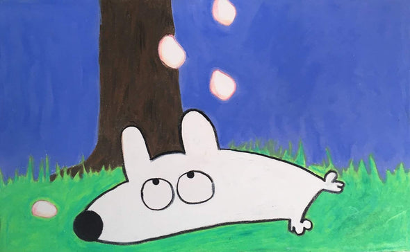 Stinky Dog-Original Art | Stinky Cherry Blossom Tree 1