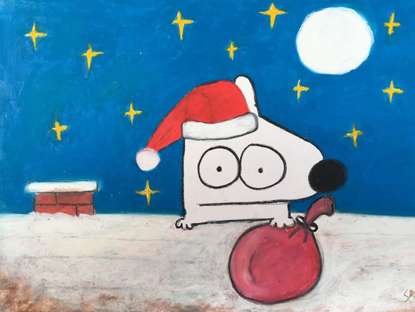 Stinky Dog-Original Art | Stinky Santa