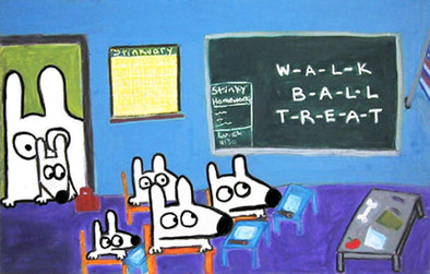 Stinky Dog-Original Art | Stinky At School
