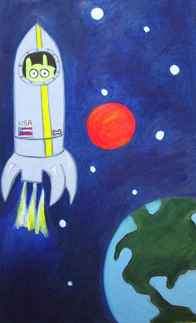 Stinky Dog-Original Art | Stinky in Space