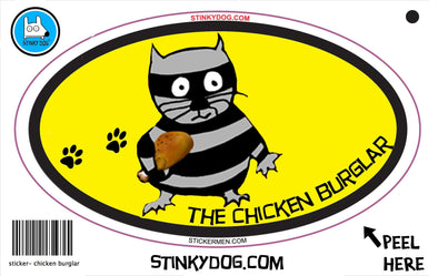 Chicken Burglar-sticker-Stinky Dog
