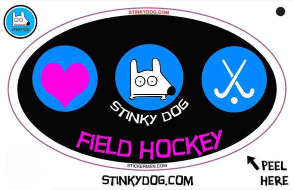 Stinky Field Hockey-sticker-Stinky Dog