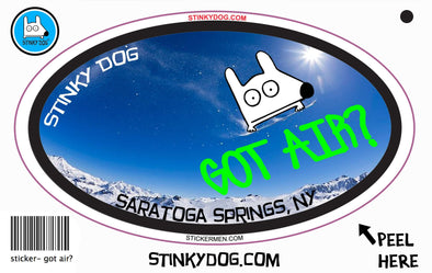 Stinky Snowboarding-sticker-Stinky Dog