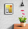 room decor stinky dog framed print sun