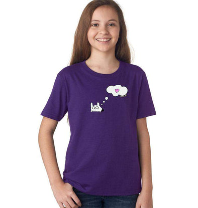 Stinky Dog Girl's Think Of Heart T-Shirt