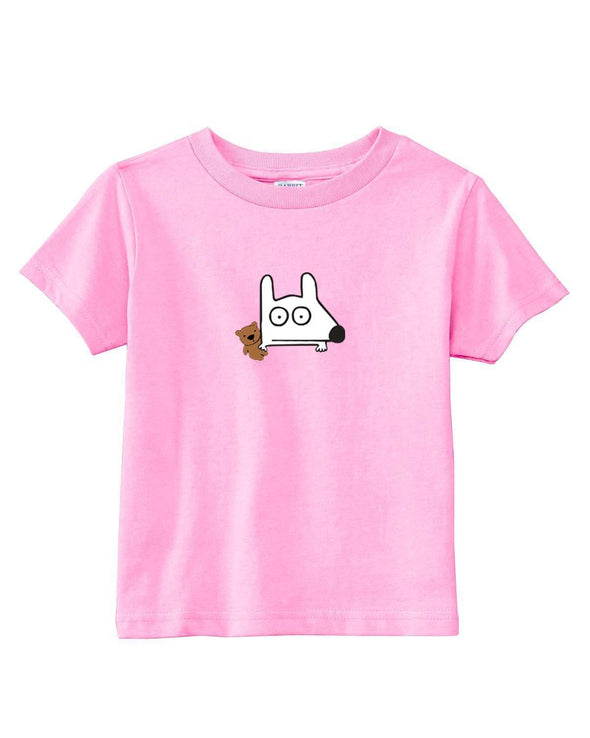 stinky dog kids pink teddy bear t-shirt