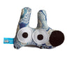 squeaky stinky dog toy blue pattern 