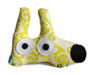 Squeaky Dog Toy | Cool Yellow Green Pattern