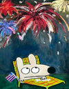 stinky dog in usa 4th of july fireworks